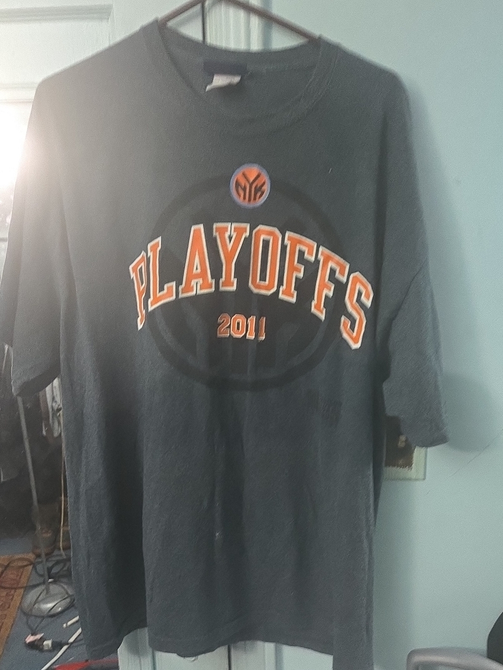 Playoffs 2011 Graphic Mens T-Shirt - Black with Orange